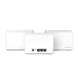 AX3000 Whole Home Mesh Wi-Fi 6 System SPEED: 574 Mbps at 2.4 GHz + 2402 Mbps at 5 GHz SPEC: Internal Antennas, 3× Gigabi
