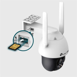 4MP 4G LTE Full-Color Wi-Fi Pan/Tilt Network Camera SPEC: 4G Cat4 150/50 Mbps, LTE-FDD/LTE-TDD/HSPA+/UMTS, H.265+/H.265/