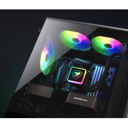 COUGAR PC skříň ARCHON 2 RGB White Mid Tower TG Front Panel 3 x ARGB Fans 3mm TG Left Panel