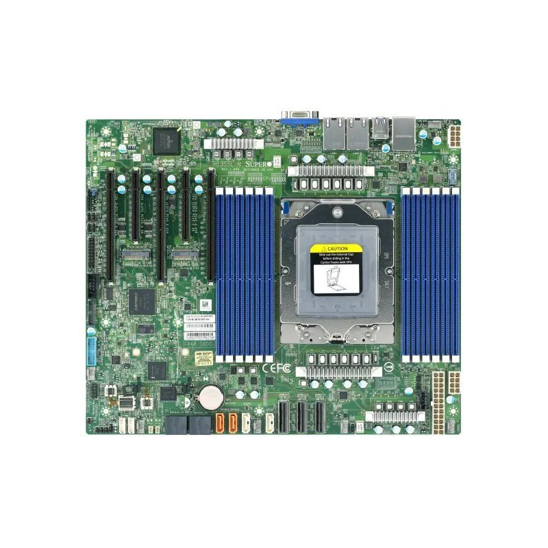 SUPERMICRO MB 1xSP5 (Epyc 9004), 12x DDR5, 8x SATA+6x NVMe/16xSATA+4xNVMe, 2x M.2, PCIe 5.0 (3 x16, 2 x8), 2x1Gb,IPMI 5Y