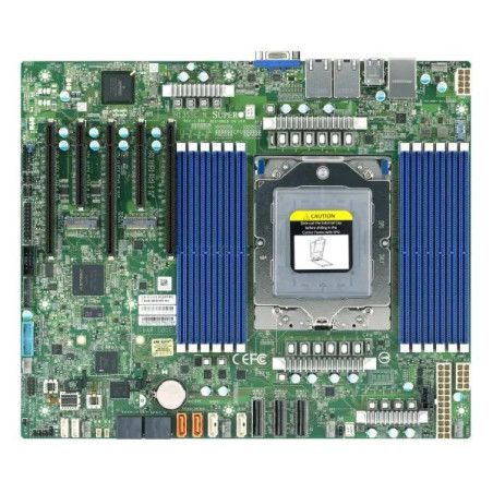 SUPERMICRO MB 1xSP5 (Epyc 9004), 12x DDR5, 8x SATA+6x NVMe/16xSATA+4xNVMe, 2x M.2, PCIe 5.0 (3 x16, 2 x8), 2x1Gb,IPMI 5Y