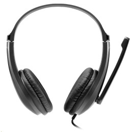 CANYON headset CHSU-1, lehký, USB připojení, černá