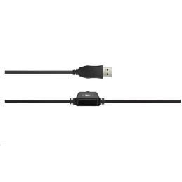 CANYON headset CHSU-1, lehký, USB připojení, černá