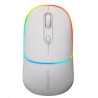 CANYON myš optická bezdrátová MW-22, RGB, 800/1200/1600 dpi, 4 tl, BT+2,4GHz, baterie 650mAh, snow white