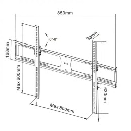 Akyga Nástěnný držák TV AK-MB-09 Držák VESA 800x600mm 37-85“