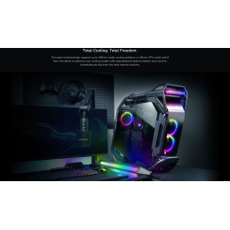 COUGAR PC skříň CRATUS Mid Tower Integrated ARGB Lighting fans 2x120mm front,1x120mm rear