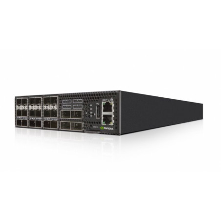 Mellanox Spectrum based 25GbE/100GbE 1U Open Ethernet switch with Cumulus Linux, 18 SFP28 ports and 4 QSFP28 ports, 2 Po