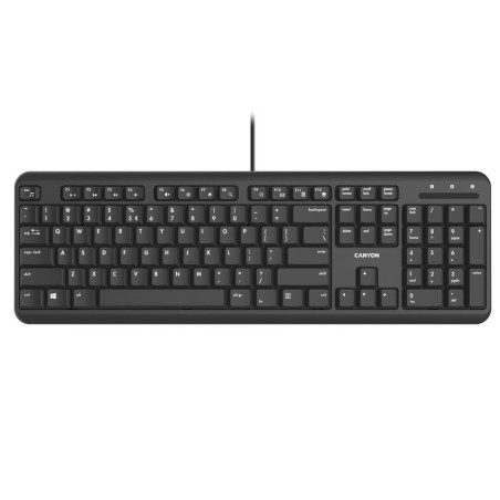 CANYON drátová klávesnice HKB-20, 105 kláves,tichá a tenká,velvet serie, CZ/SK layout, černá