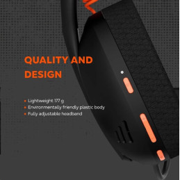 CANYON bezdrátový herní headset EGO GH-13, 2,4Ghz, BT 5.2, USB-C, prostorový zvuk 7.1, 40mm měniče, černý