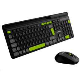 CANYON HSET-W5 bezdrátový SET CS klávesnice + optická myš, 2,4 Ghz, 105 kláves, černý