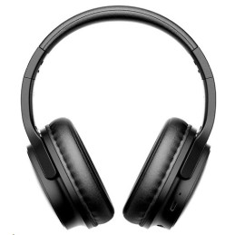 CANYON bezdrátová sluchátka OnRiff 4, BT 5.3, USB-C, baterie 500 mAh, mic., 40mm měniče, černé