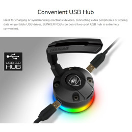 COUGAR držák kabelu myši Bunker RGB s USB HUBem