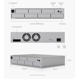 Ubiquiti UNAS Pro (UNAS-Pro) - 7-bay NAS, 1-Port 10G SFP+, 1-Port Gigabit RJ45, Rackmount 2U