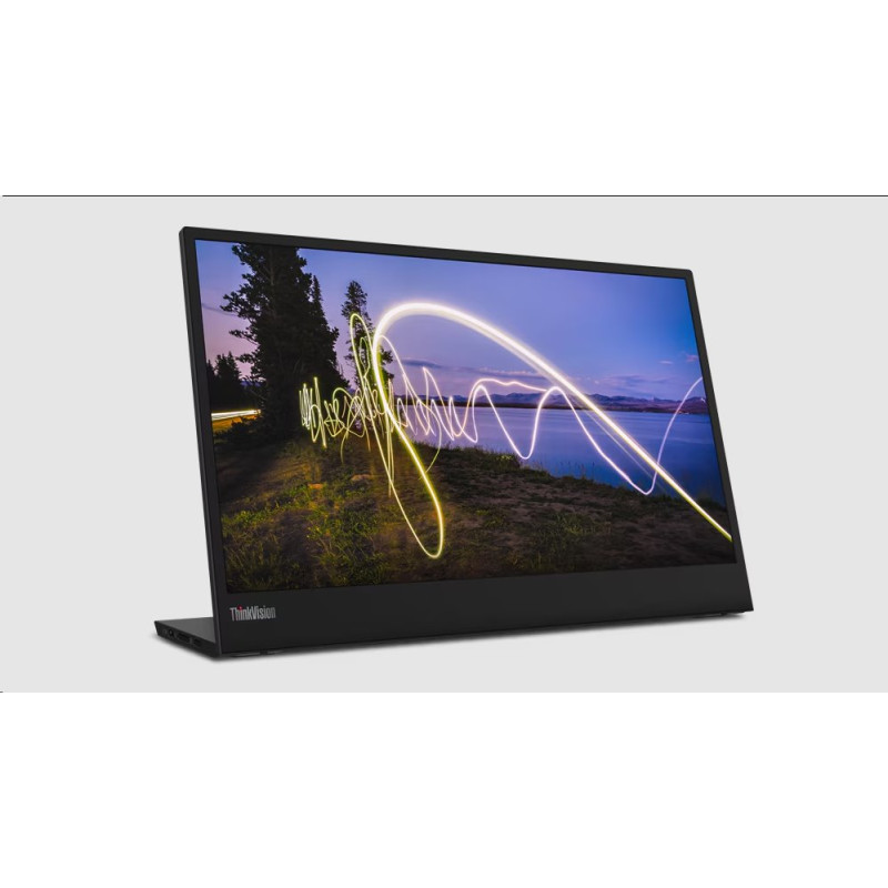 Lenovo ThinkVision M15, 15.6", WLED, 1920x1080, 16:9, 141dpi, 250cd/m2, 1000:1, , 6ms, 178°/178°, 3R
