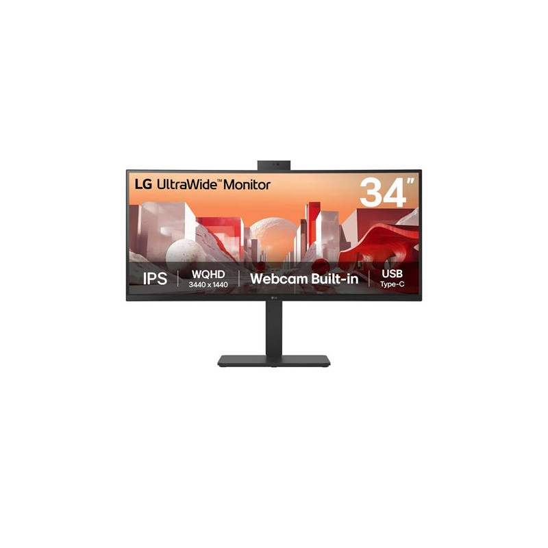 LG 34BA85QE-B 34"W IPS LED 3440x1440 5M:1 5ms 300cd DP 2xHDMI USB-C(90W) CAM