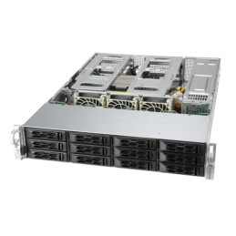 SUPERMICRO AS-2014CS-TR-EU, Milan 7443 CPU, 4x 64GB DDR4-3200, AOC-S3916L-H16IR-32DD-O, 5x HDD, 3.5"",SAS, 20TB,7.2K ,F