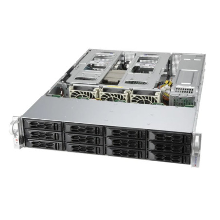 SUPERMICRO AS-2014CS-TR-EU, Milan 7443 CPU, 4x 64GB DDR4-3200, AOC-S3916L-H16IR-32DD-O, 5x HDD, 3.5"",SAS, 20TB,7.2K ,F