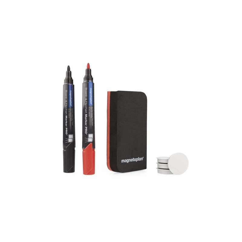 Magnetoplan OPTIMAL markers, squeegee, magnets - Start set