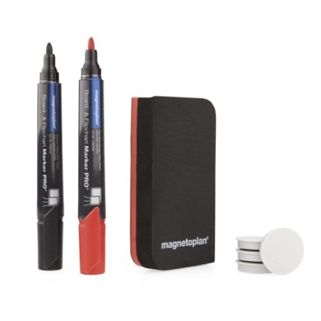 Magnetoplan OPTIMAL markers, squeegee, magnets - Start set