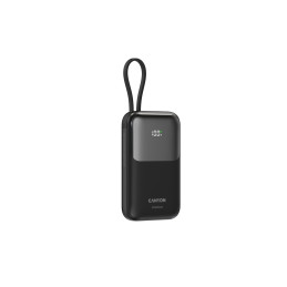 CANYON Power Bank PB-101, 10000mAh PD22.5W built-in cable, black