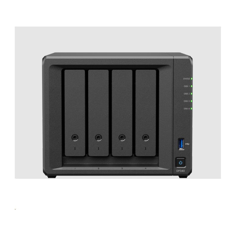 Synology ActiceProtect DP340, 4-bay včetně 4x 8TB HDD v RAID5 + 2x 400GB SSD, RAM 16GB, 1x USB, 1x GLAN + 1x 10Gb