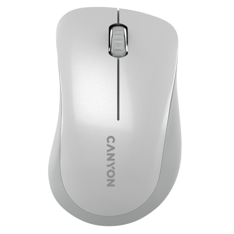 CANYON myš optická bezdrátová MW-11PW, 1200 dpi, 3 tl, USB reciever, bílá perlet