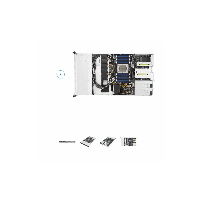 ASUS 1U RS501A-E12-RS12U 1 xSP5 (LGA 6096) 24xDDR5 / 12 x SATA/SAS/NVME /OCP/GPU/2x1GB LAN 1,6KW