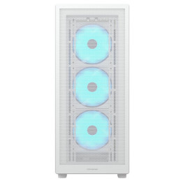 COUGAR PC skříň MX220 RGB White Mid Tower Mesh Front Panel 4 x 120mm ARGB Fans TG Left Panel