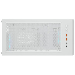 COUGAR PC skříň MX220 RGB White Mid Tower Mesh Front Panel 4 x 120mm ARGB Fans TG Left Panel