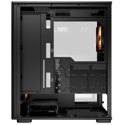 COUGAR PC skříň MX220 RGB Black Mid Tower Mesh Front Panel 4 x 120mm ARGB Fans TG Left Panel