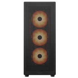 COUGAR PC skříň MX220 RGB Black Mid Tower Mesh Front Panel 4 x 120mm ARGB Fans TG Left Panel