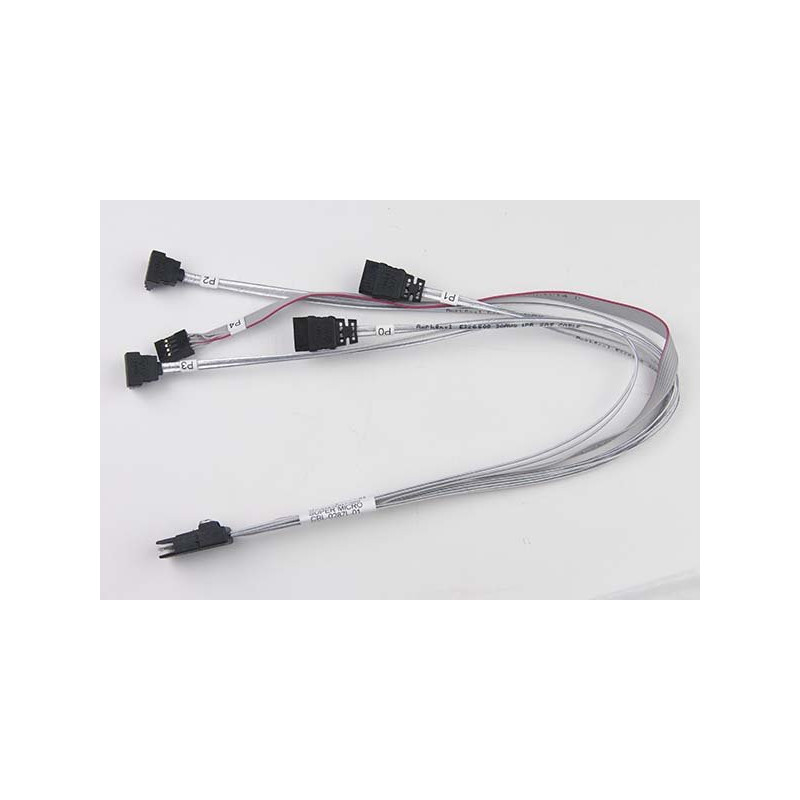 SUPERMICRO IPASS (SFF-8087) TO 4 SATA 43/43/33/33CM, W/ 43cm SB, right angle, pro SC113