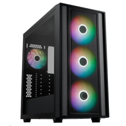 CoolerMaster case MasterBox 600, 4x ARGB Fan, ATX, čierna, bez zdroja