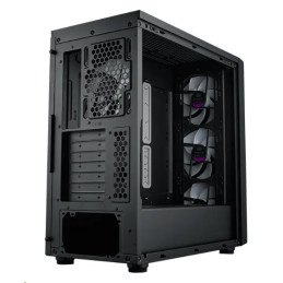 CoolerMaster case MasterBox 600, 4x ARGB Fan, ATX, čierna, bez zdroja