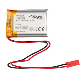 Akyga Li-Pol baterie LP803040 3.7V/1000mAh PCM JST 2.54 2 Pin