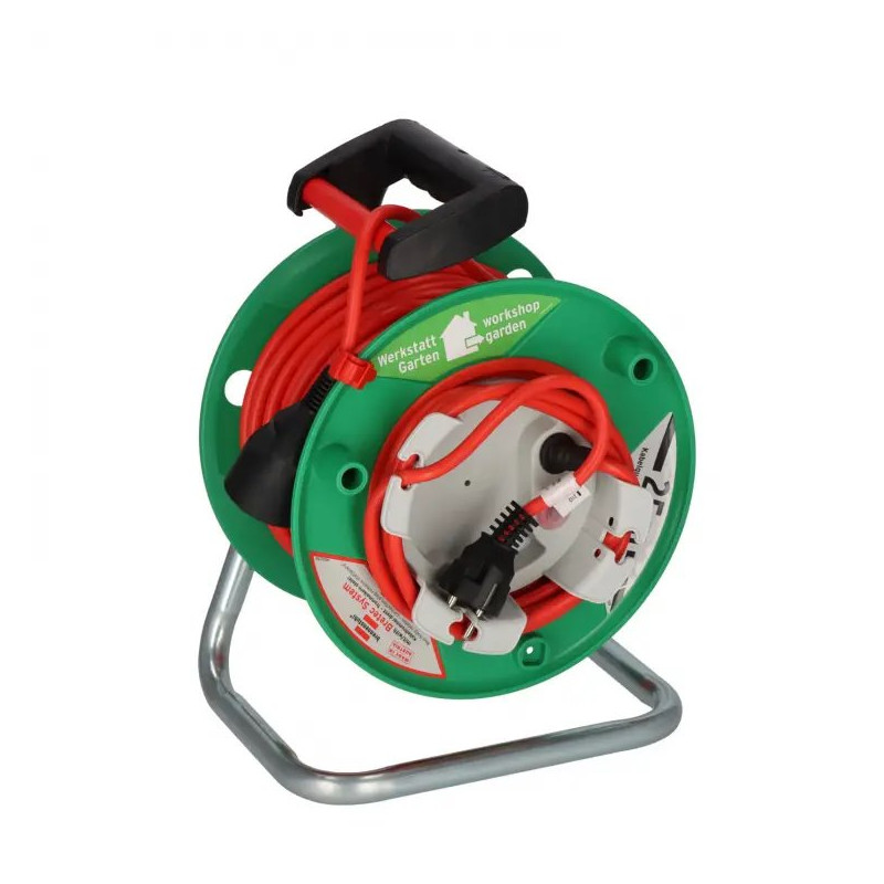 Akyga prodlužovací kabel, naviják Bretec Brennensthul - 1x 3x1,5mm, IP20, 3.9kg - 25 m