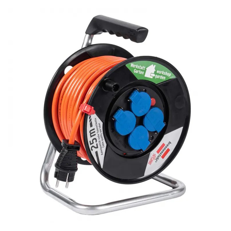 Akyga prodlužovací kabel, naviják Brennensthul - 4x 3x1.5 mm, IP44, 4.3kg - 25 m