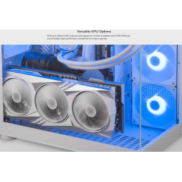 COUGAR PC skříň FV150 RGB White Mid tower Dual-Chamber ATX glass, 4x 120mm ARGB fans