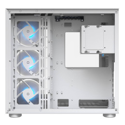 COUGAR PC skříň FV150 RGB White Mid tower Dual-Chamber ATX glass, 4x 120mm ARGB fans