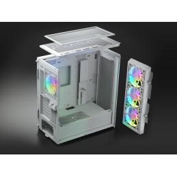 COUGAR PC skříň AIRFACE PRO RGB White Mid Tower Airflow Panel 3 x 120mm ARGB Fans 1x 120mm ARGB Fan TG Left Panel