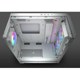 COUGAR PC skříň AIRFACE PRO RGB White Mid Tower Airflow Panel 3 x 120mm ARGB Fans 1x 120mm ARGB Fan TG Left Panel