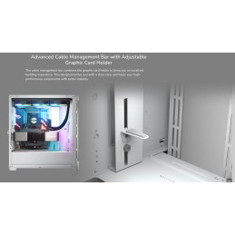 COUGAR PC skříň AIRFACE PRO RGB White Mid Tower Airflow Panel 3 x 120mm ARGB Fans 1x 120mm ARGB Fan TG Left Panel