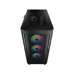 COUGAR PC skříň AIRFACE PRO RGB Black Mid Tower Airflow Panel 3 x 120mm ARGB Fans 1x 120mm ARGB Fan TG Left Panel