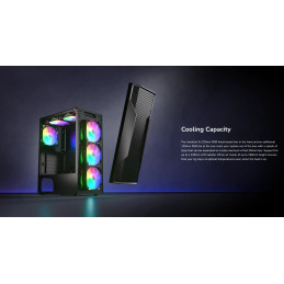 COUGAR PC skříň MX110 RGB Black (system build version) Mid Tower 4 x 120mm fans RGB