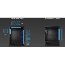 COUGAR PC skříň MX110 RGB Black (system build version) Mid Tower 4 x 120mm fans RGB
