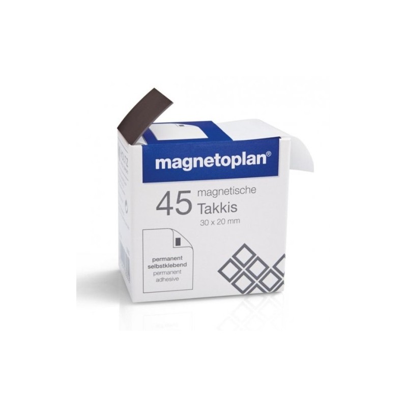 Magnetoplan Takkis selbstklebende Magnete 30 x 20 mm (45 Stück)