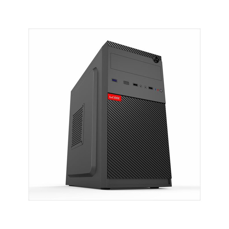 1stCOOL STEP 5, skrinka mATX, USB-C + USB3.0 + 2xUSB2.0, čierna
