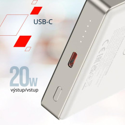 CANYON Power Bank PB-510, 10000 mAh, Magsafe wireless, 20W, Dark grey