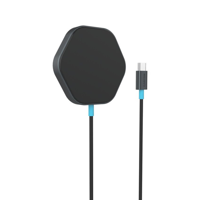 CANYON bezdrátová magnetická nabíjecka HEXAGON 110, 15W, Qi2 Dark Grey