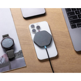 CANYON bezdrátová magnetická nabíjecka HEXAGON 110, 15W, Qi2 Dark Grey